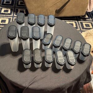 Tupperware Clear Spice Storage Containers with Black Lids